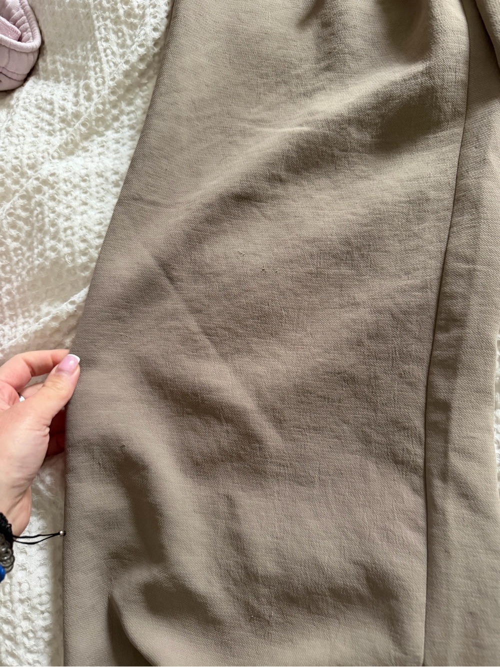 Aritzia Wide-Leg Drawstring Lodge Pant in Taupe - Picture 3 of 9